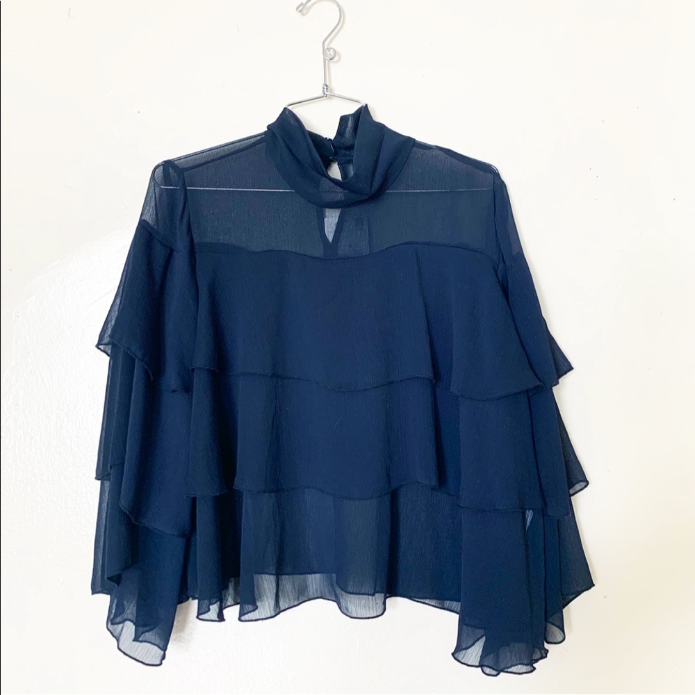 Zara Basic tiered blouse